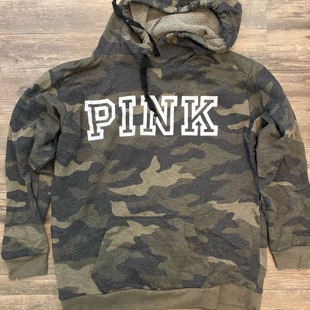 VS pink camo hoodie